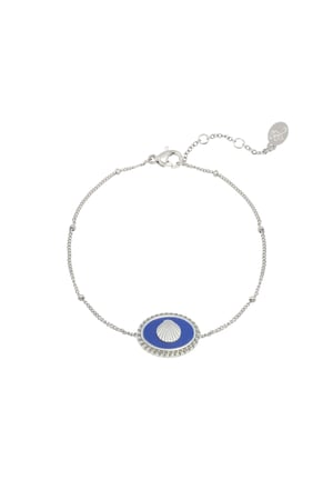 Bracelet Charming Shell Blue Stainless Steel h5